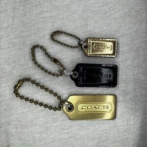 Lot Of 3 Coach Replacement Hang Tags & Charms